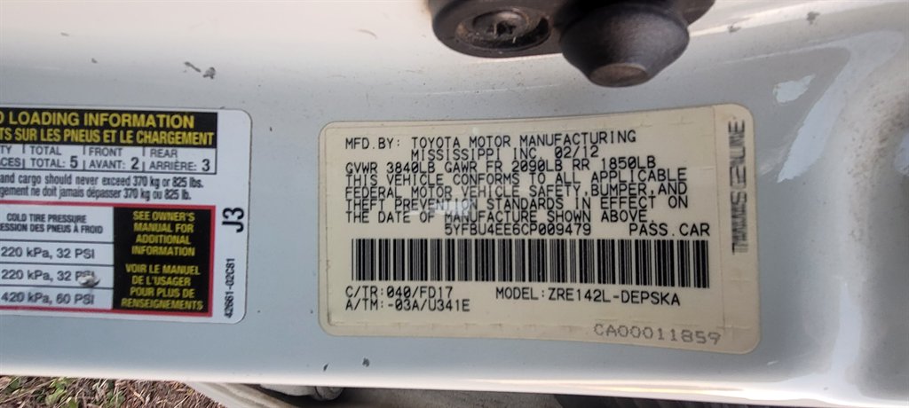 2012 Toyota Corolla