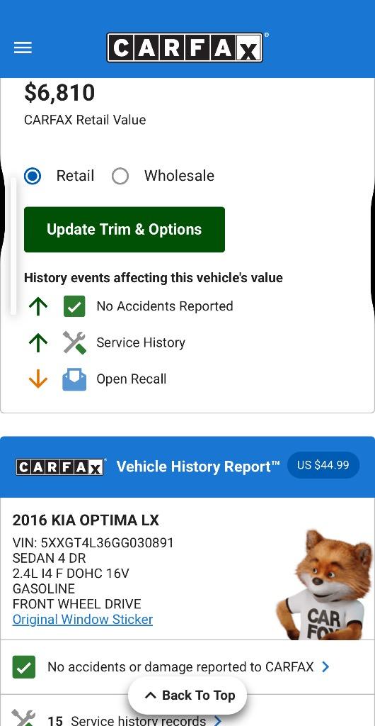 2016 Kia Optima LX photo