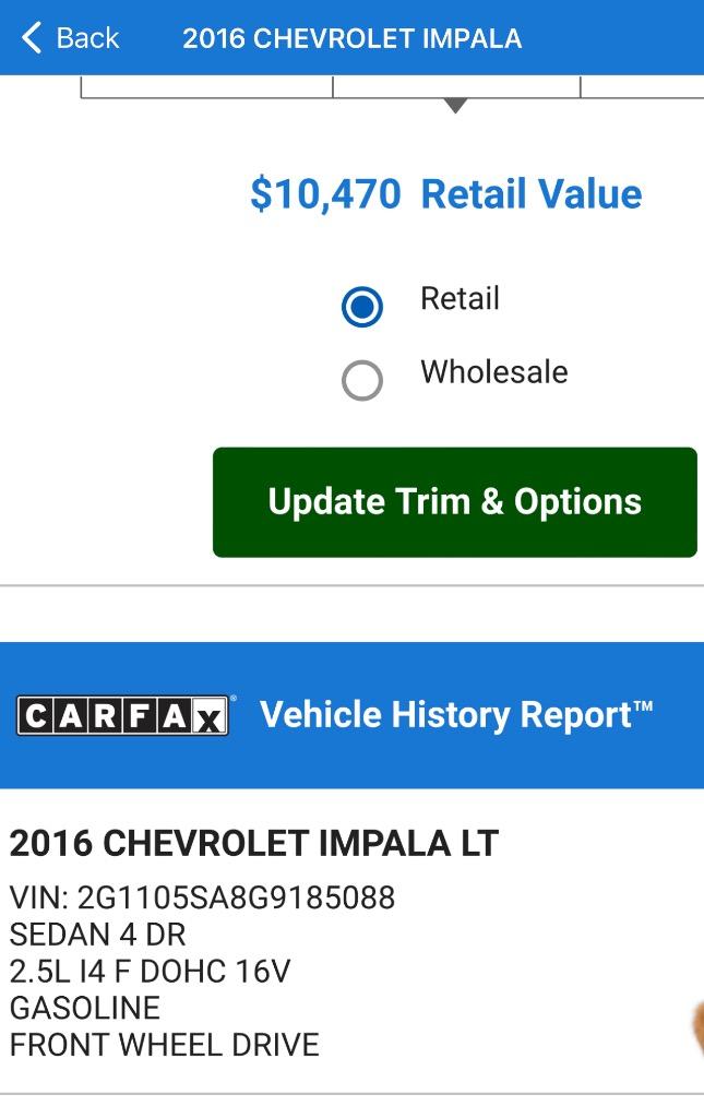 2016 Chevrolet Impala LT photo