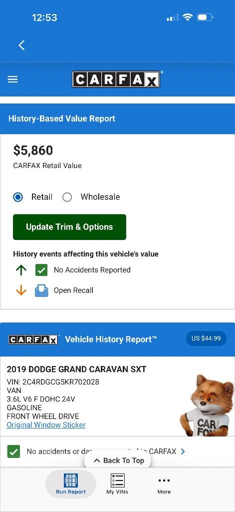 2019 Dodge Grand Caravan - $3,299