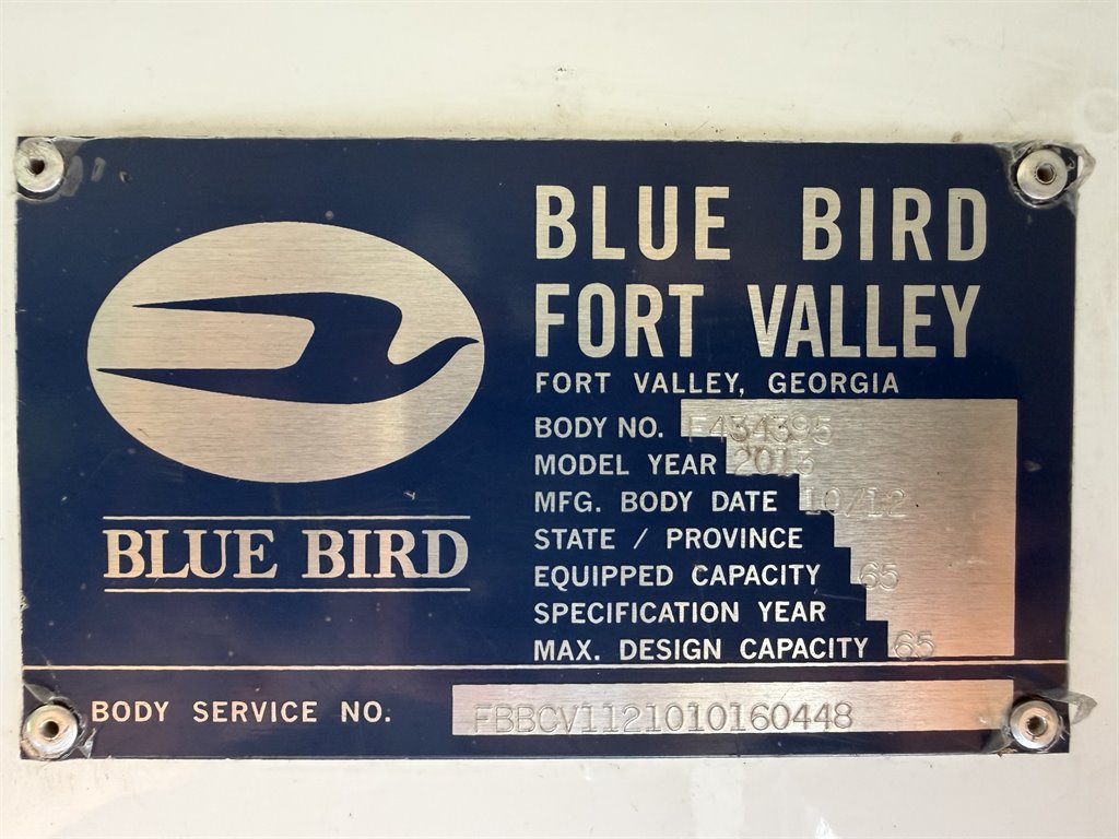 2013 Blue Bird Bb Conventional - $9,999