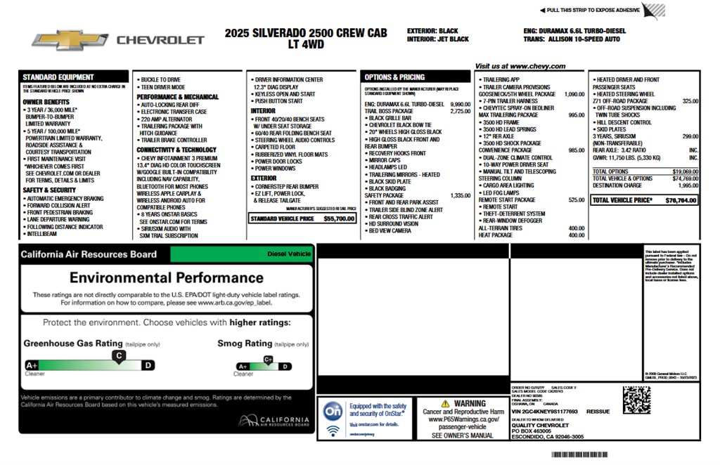 2025 Chevrolet Silverado 3500 - $57,999