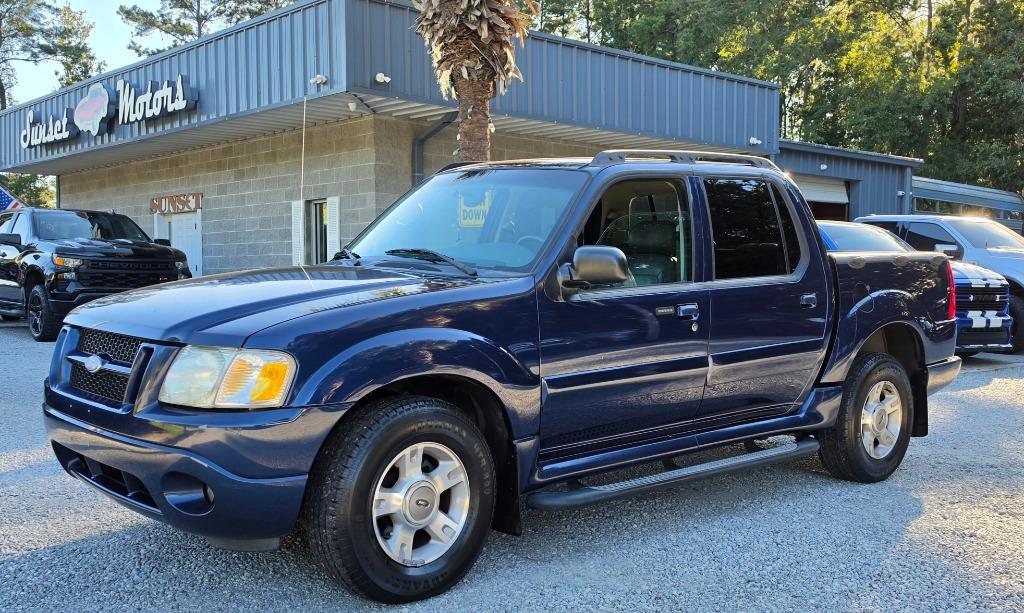 Blue 2004 Ford Explorer Sport Trac Pickup Truck Rear-Wheel Drive Automatic