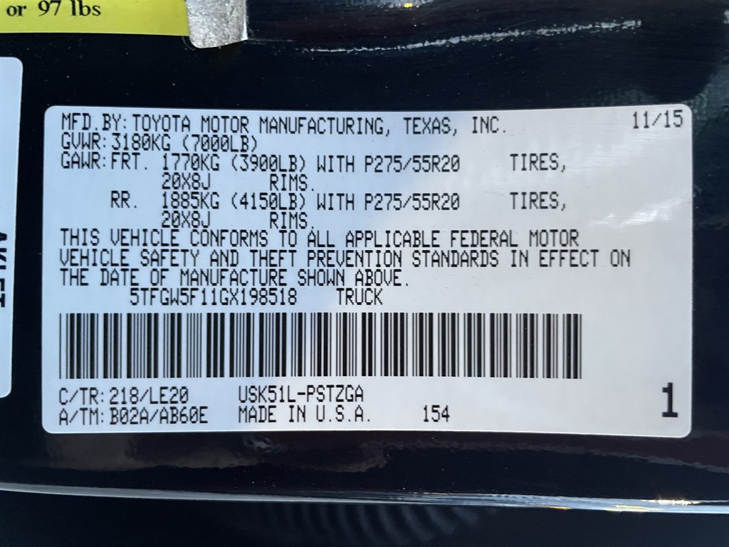 2016 Toyota Tundra - $32,999