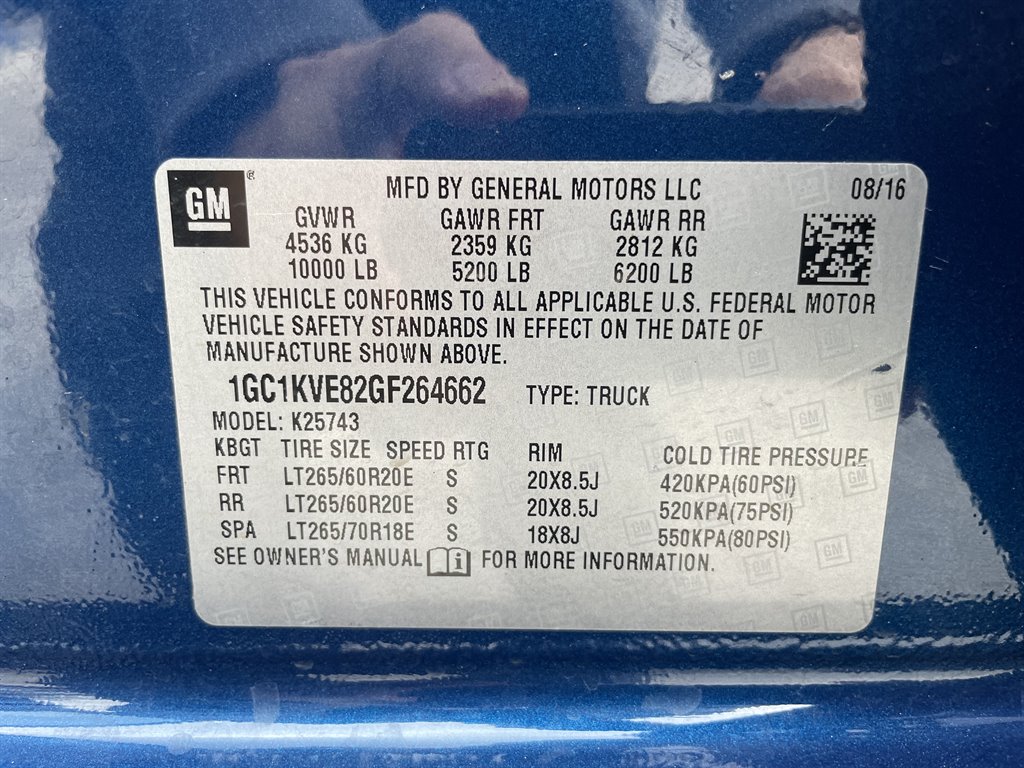 2016 Chevrolet Silverado 2500 LT photo