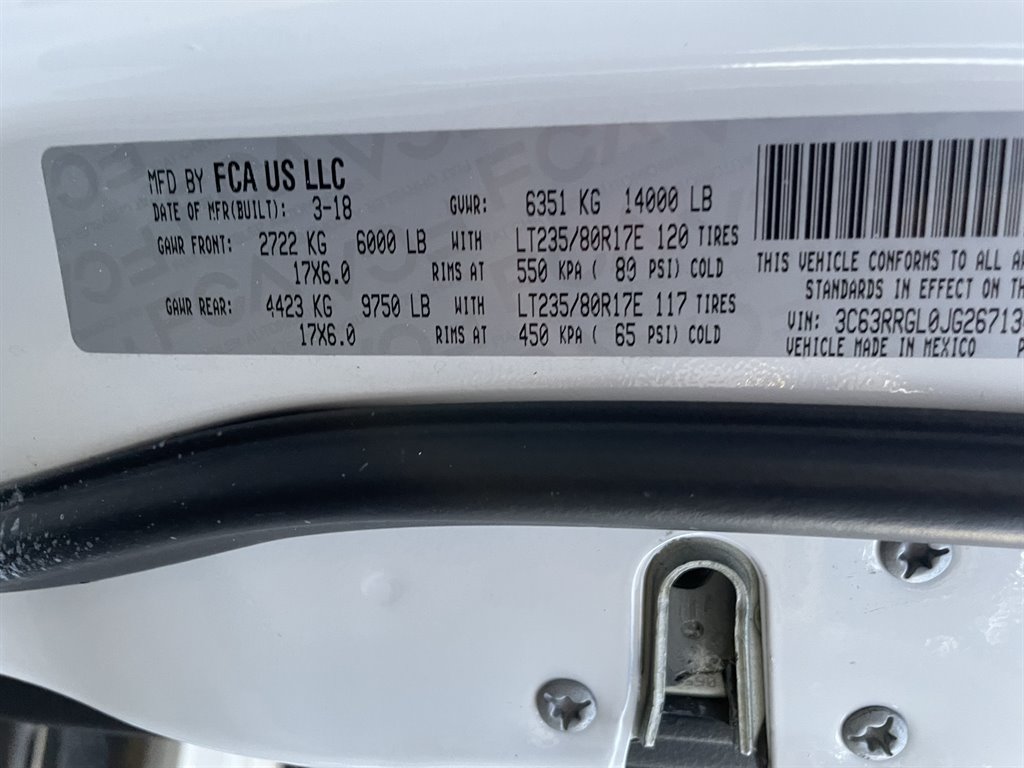 2018 Ram 3500 - $31,999