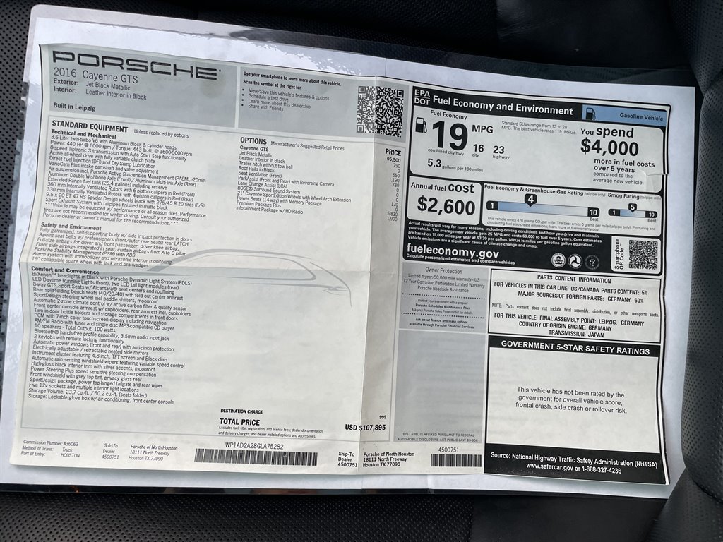 2016 Porsche Cayenne - $32,999