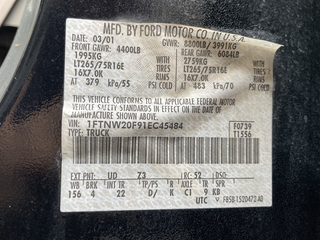 2001 Ford F-250 - $19,999