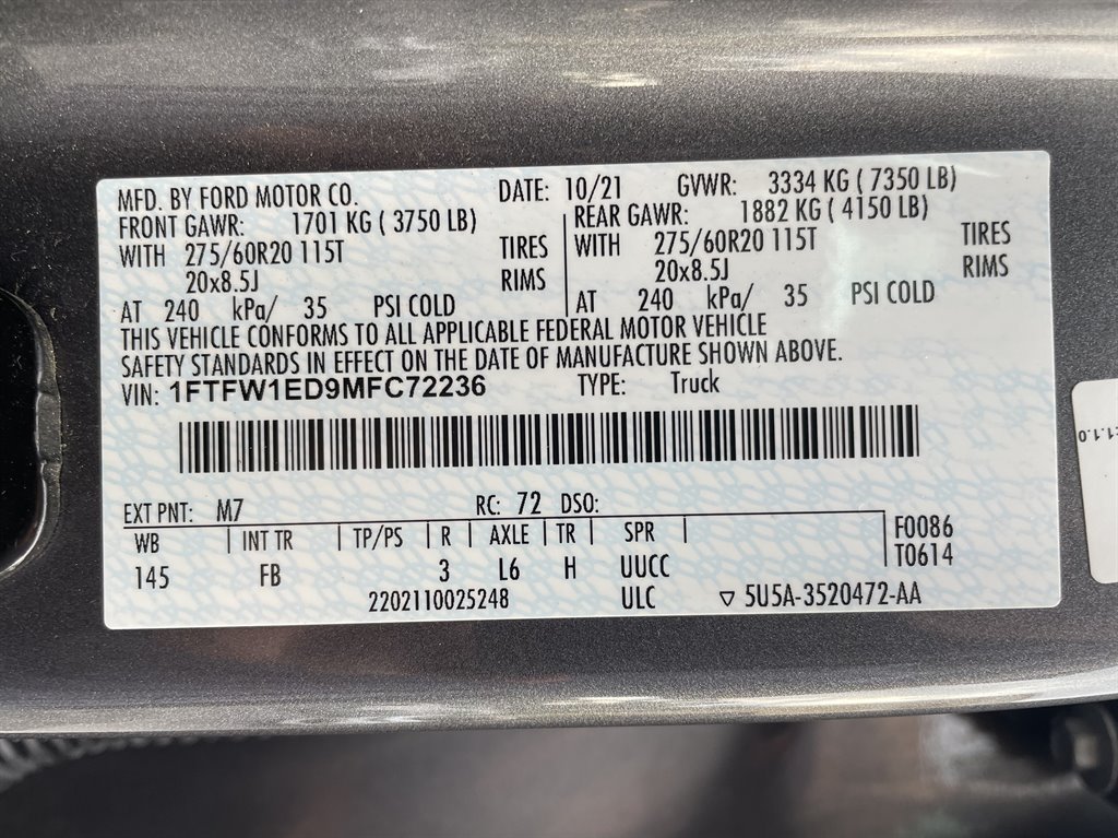 2021 Ford F-150 - $33,999