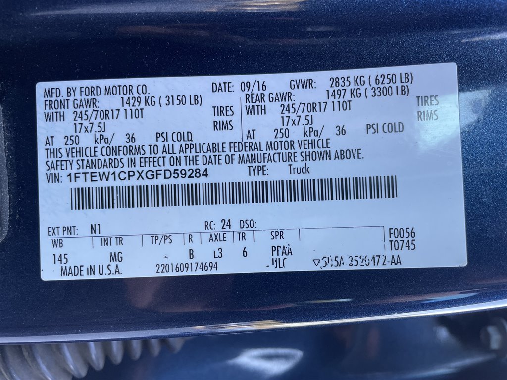 2016 Ford F150 XLT photo