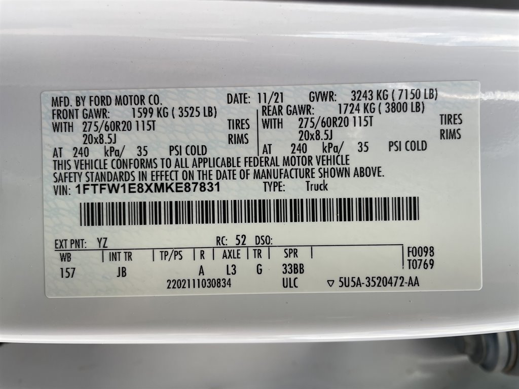 2021 Ford F150 XL photo