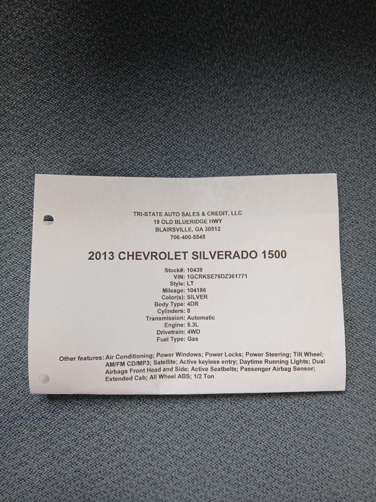 2013 Chevrolet Silverado 1500 - $12,500