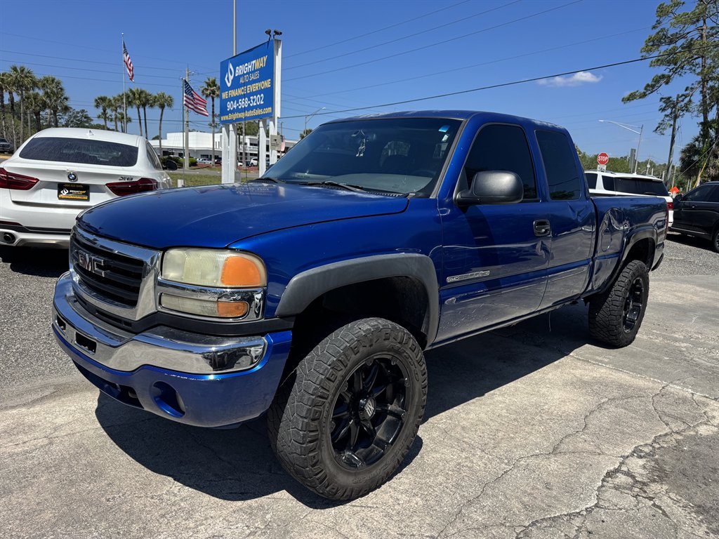 Blue 2003 GMC Sierra 2500HD SLE Extended Cab SB HD Pickup Truck Rear-Wheel Drive Automatic