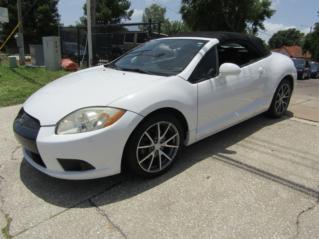 White 2012 Mitsubishi Eclipse Spyder Convertible Front-Wheel Drive Automatic