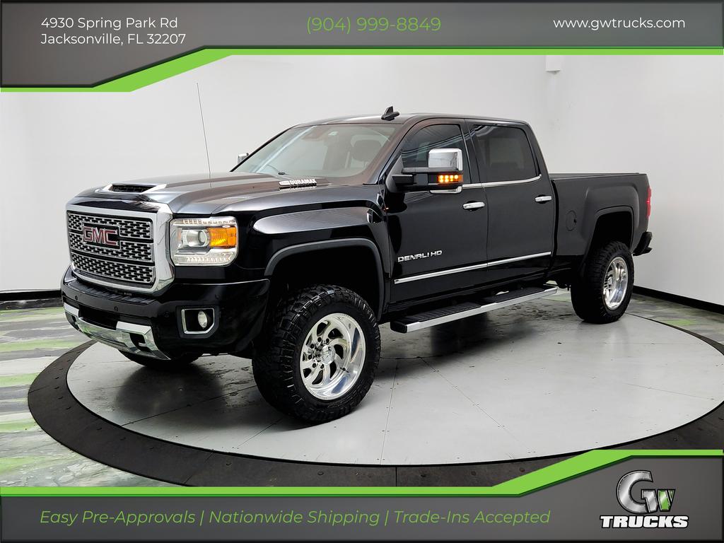 Black 2018 GMC Sierra 2500HD Denali Crew Cab SB 4WD Pickup Truck Four-Wheel Drive 6-Speed Automatic