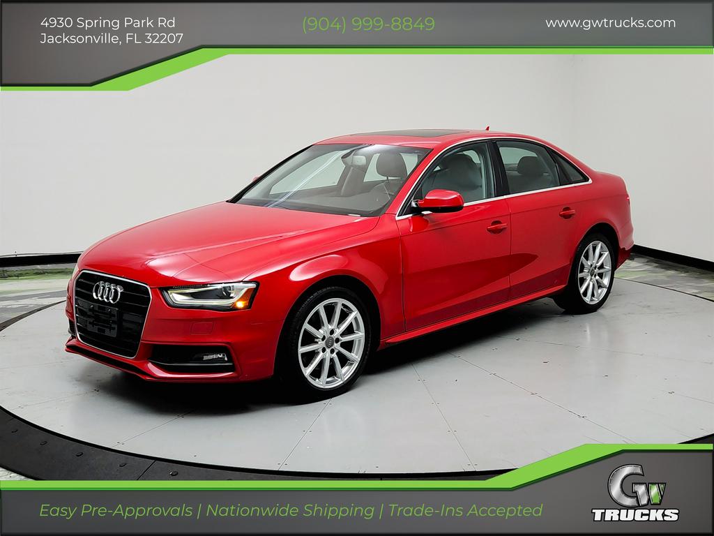 Red 2014 Audi A4 2.0T Premium Plus FWD Sedan Front-Wheel Drive Automatic