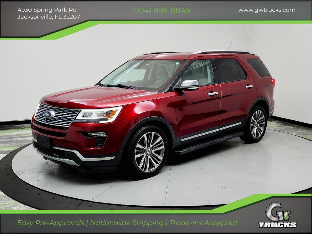 Red 2018 Ford Explorer Platinum AWD SUV / Crossover All-Wheel Drive 6-Speed Automatic