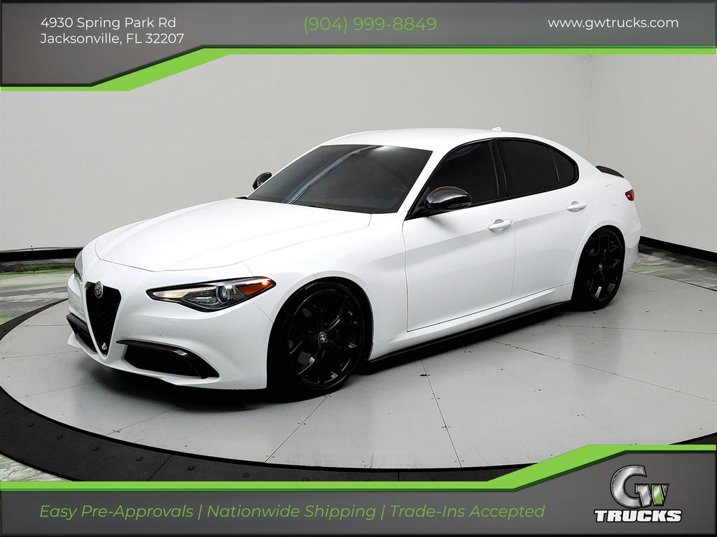 White 2020 Alfa Romeo Giulia RWD Sedan Rear-Wheel Drive Automatic