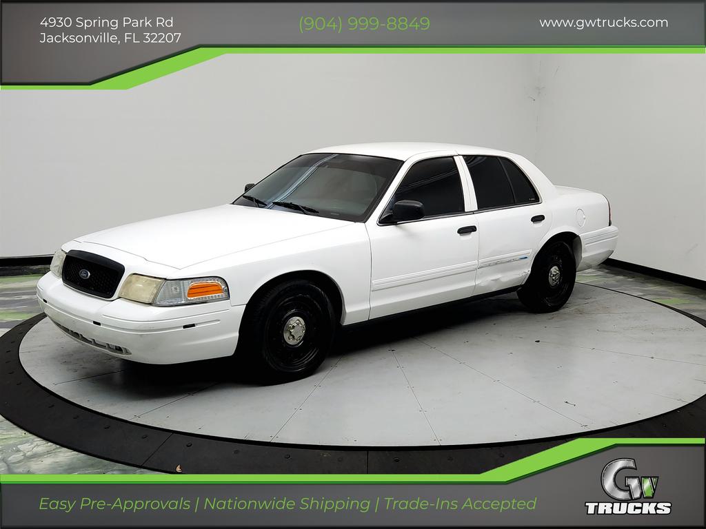 White 2011 Ford Crown Victoria Police Interceptor Sedan Rear-Wheel Drive Automatic