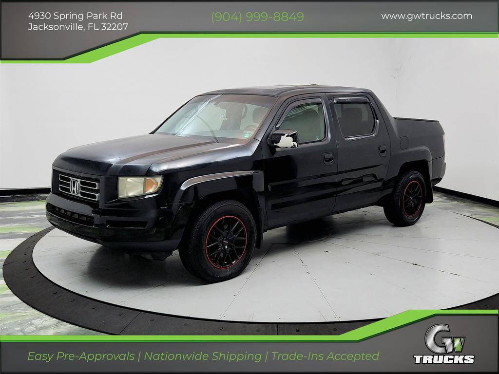 Black 2008 Honda Ridgeline Pickup Truck Four-Wheel Drive Automatic