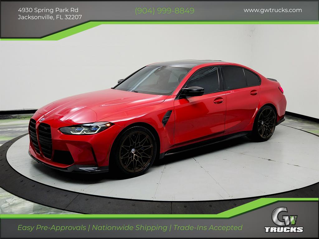 Red 2023 BMW M3 Sedan All-Wheel Drive Automatic