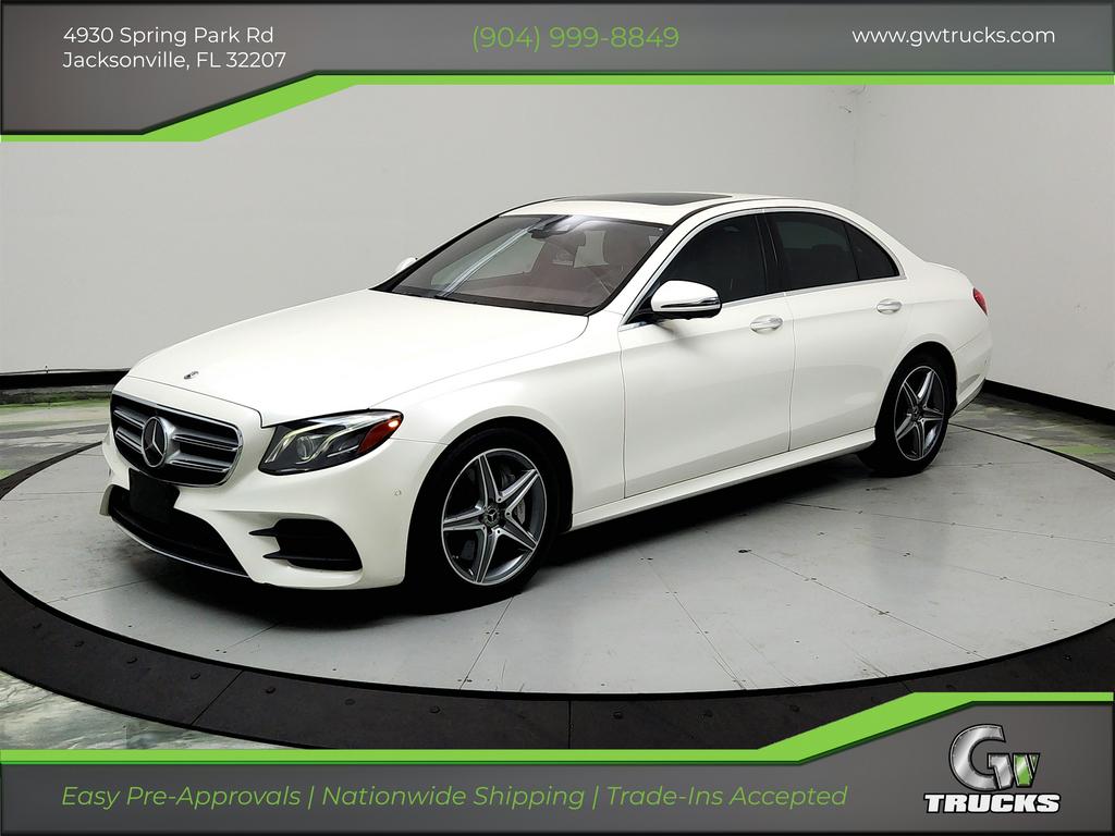 White 2018 Mercedes-Benz E-Class Sedan Rear-Wheel Drive Automatic