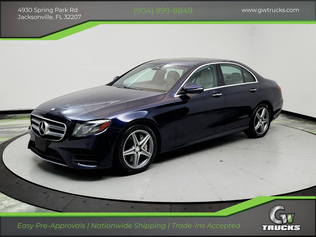 Blue 2017 Mercedes-Benz E-Class Sedan All-Wheel Drive Automatic