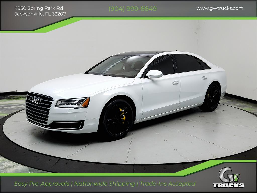 White 2015 Audi A8 Sedan All-Wheel Drive Automatic