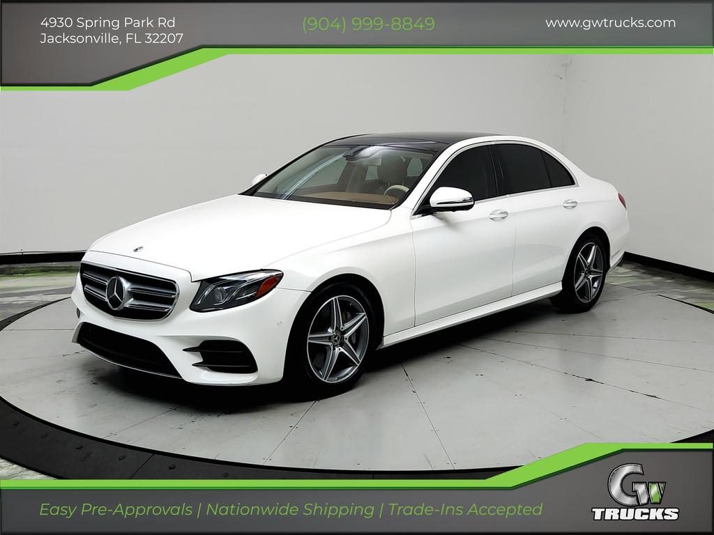 White 2018 Mercedes-Benz E-Class Sedan Rear-Wheel Drive Automatic