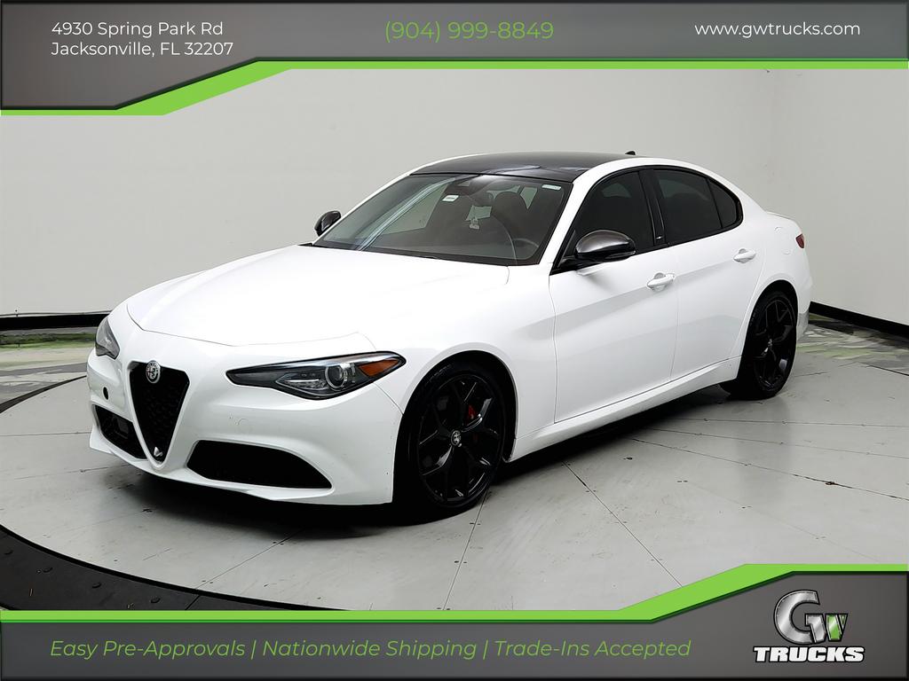 White 2020 Alfa Romeo Giulia Sedan Rear-Wheel Drive Automatic
