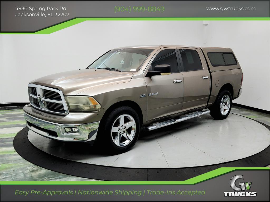 Gold 2010 Dodge RAM 1500 Pickup Truck Four-Wheel Drive Automatic