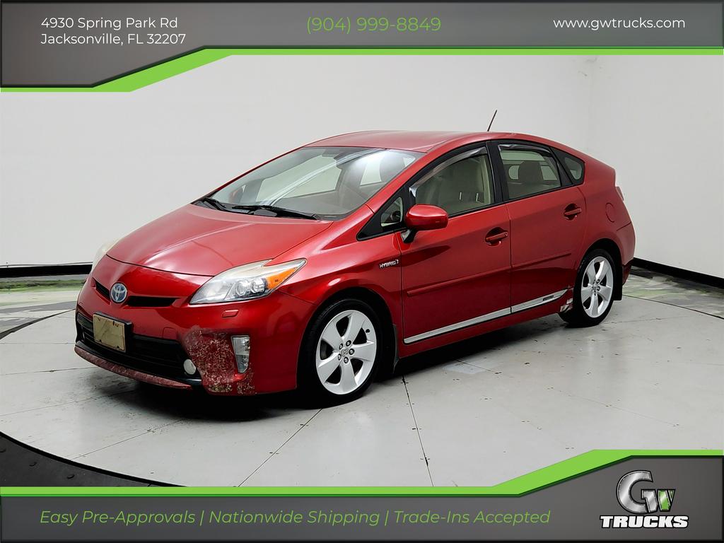 Red 2012 Toyota Prius Hatchback Front-Wheel Drive Automatic