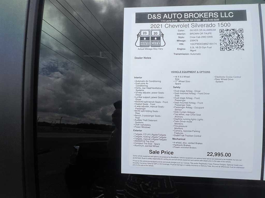 2021 Chevrolet Silverado 1500 - $21,995
