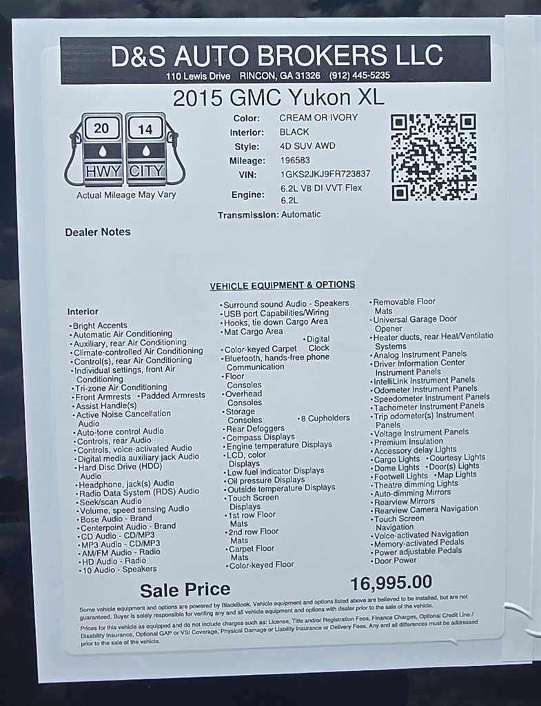 2015 GMC Yukon - $14,995