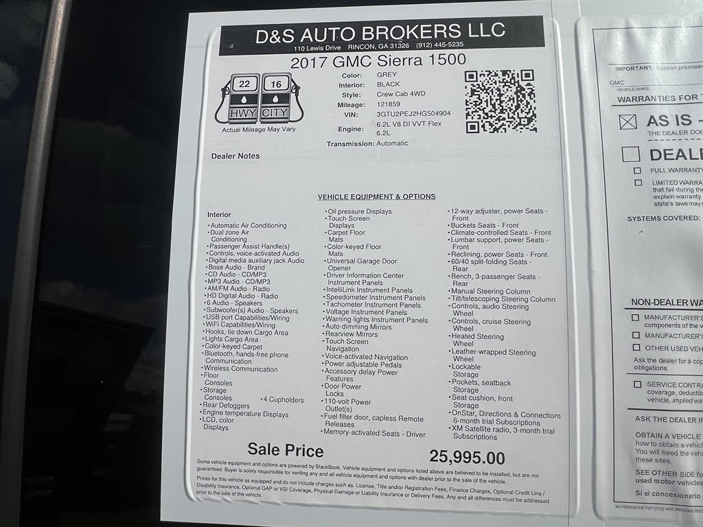 2017 GMC Sierra 1500 - $24,995