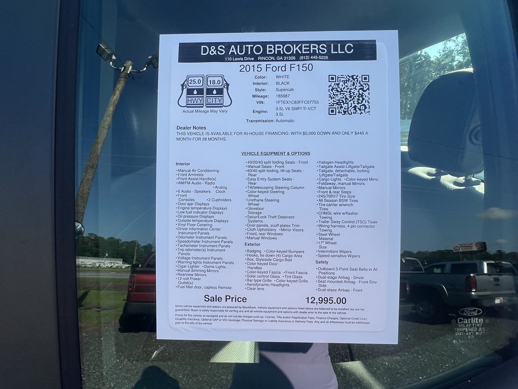 2015 Ford F-150 - $10,995