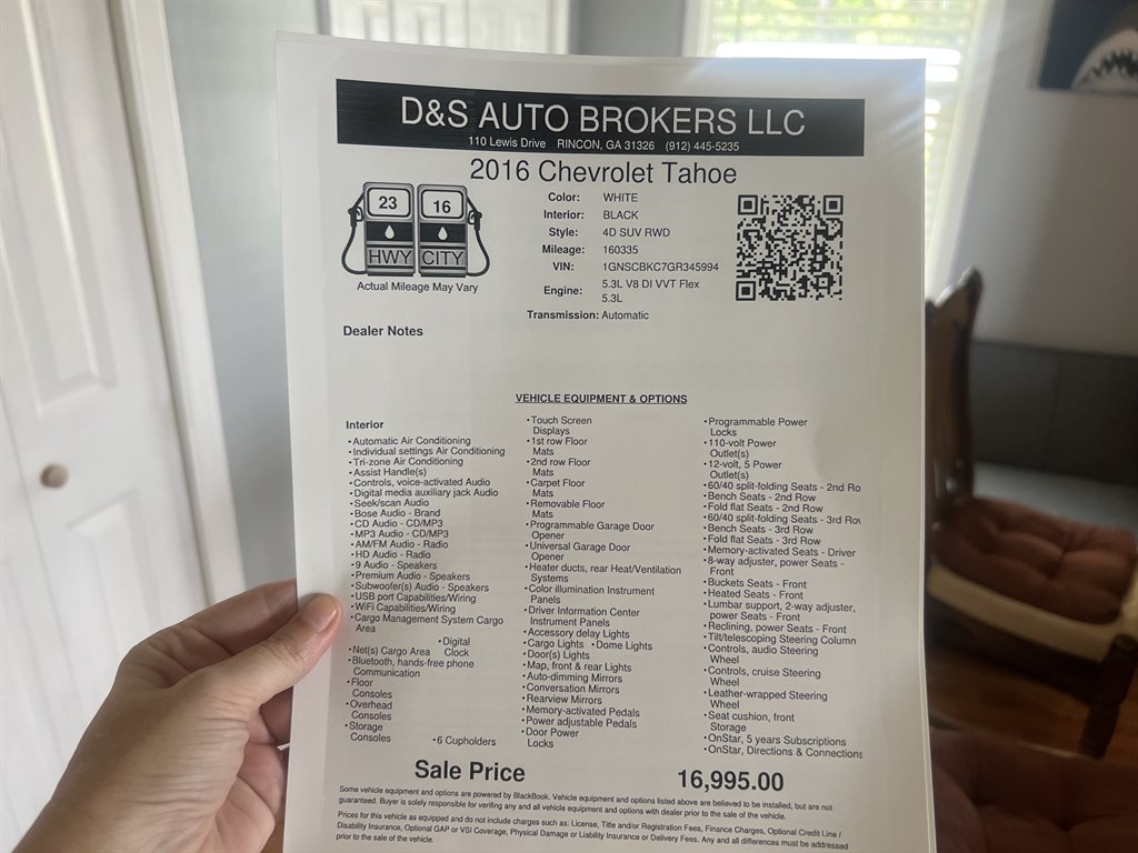 2016 Chevrolet Tahoe - $16,995
