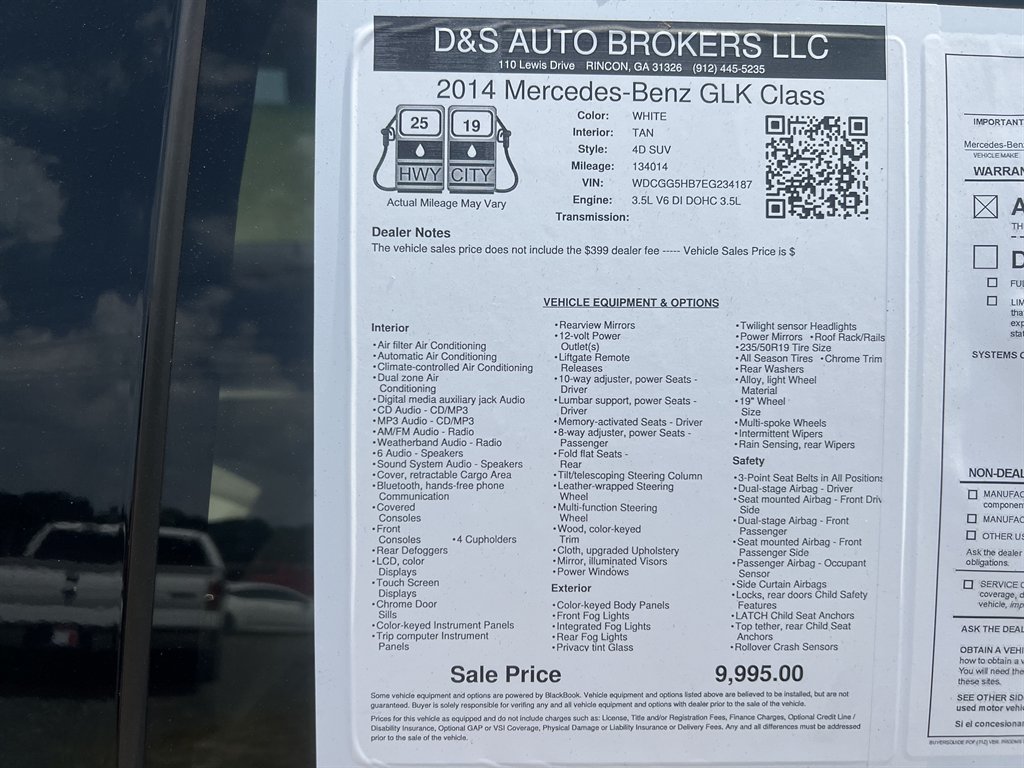 2014 Mercedes-Benz GLK-Class - $9,995