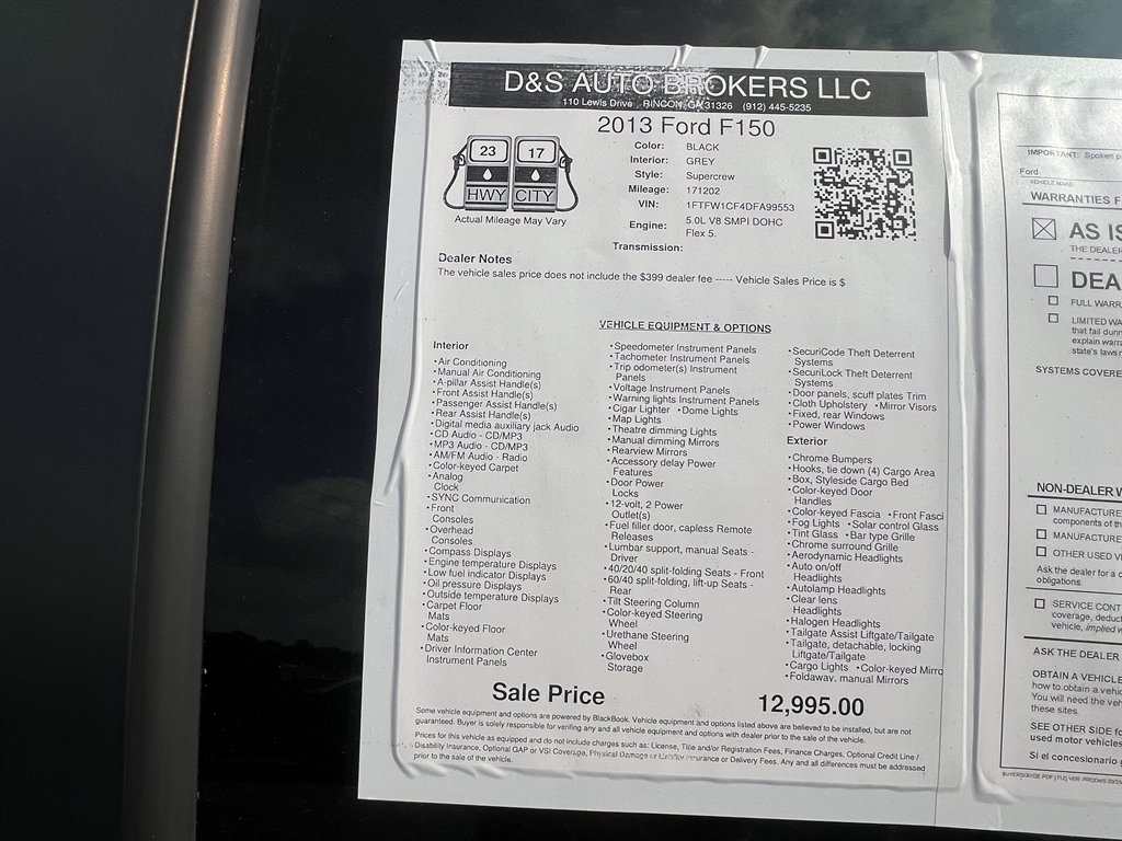 2013 Ford F-150 - $12,995