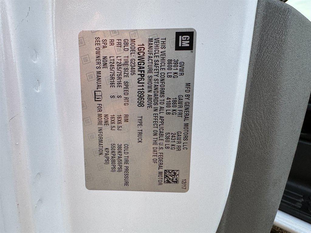 2018 Chevrolet Express - $13,995