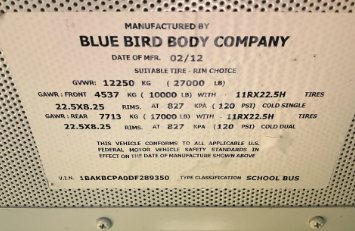 2013 Blue Bird Bb Conventional - $13,995