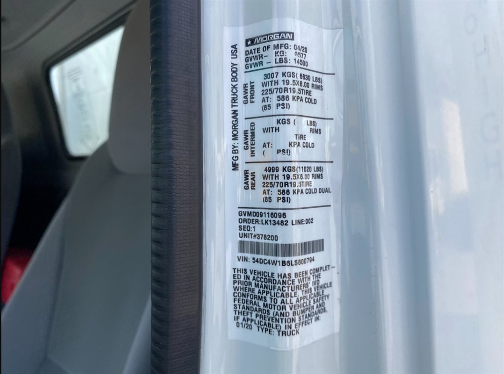 2020 Isuzu NPR EFI - $29,995