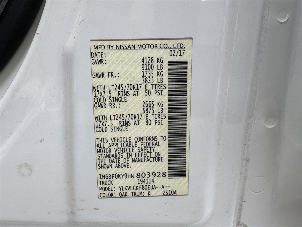 2017 Nissan Nv - $10,595