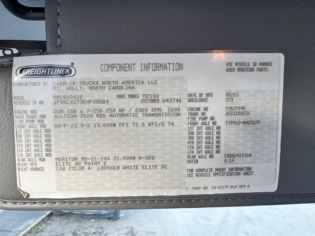 2014 Freightliner M2 - $25,995