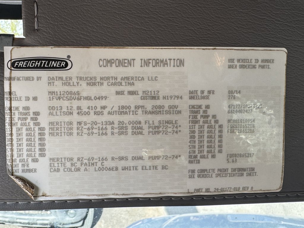 2015 Freightliner M2 - $165,995