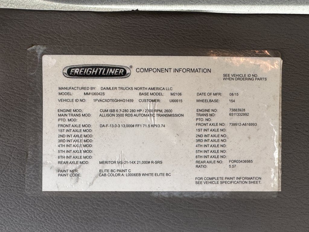 2016 Freightliner M2 - $32,995