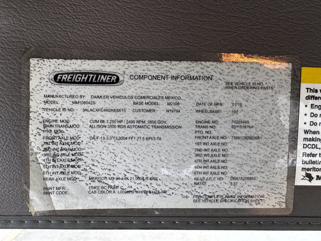 2019 Freightliner M2 - $56,995