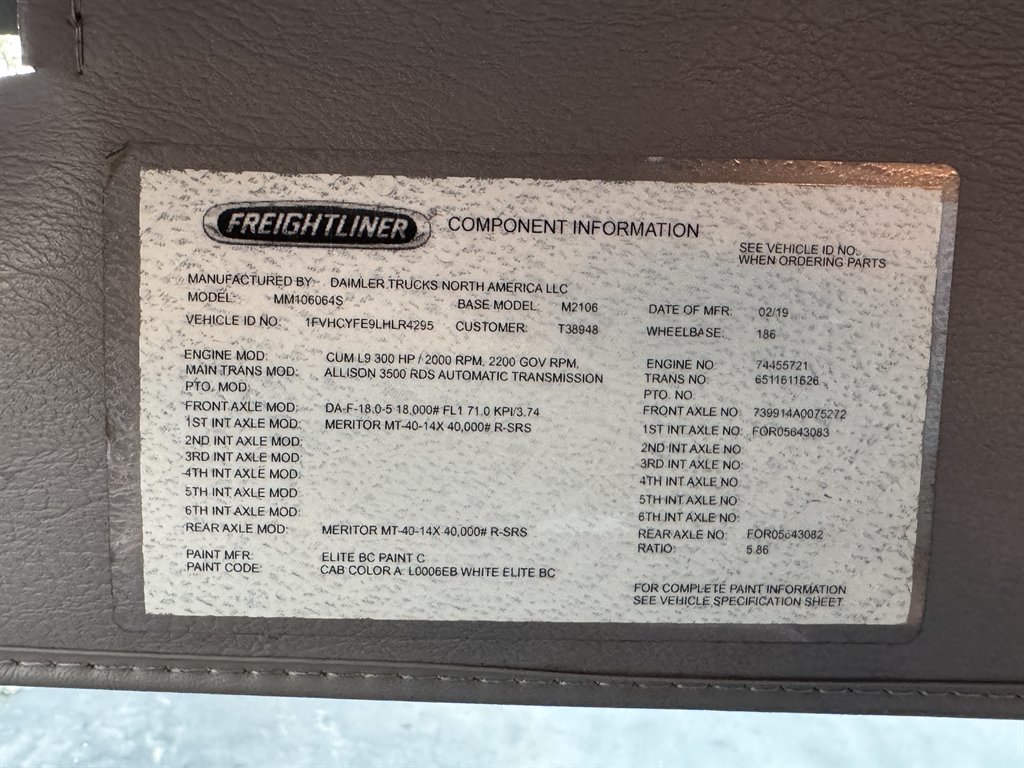 2020 Freightliner M2 - $94,995