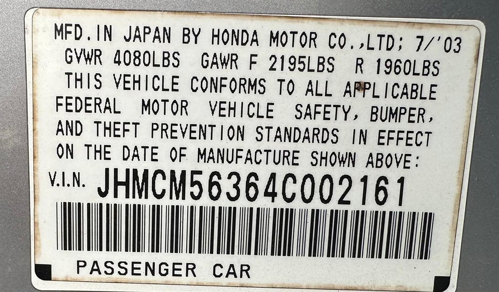 2004 Honda Accord LX photo