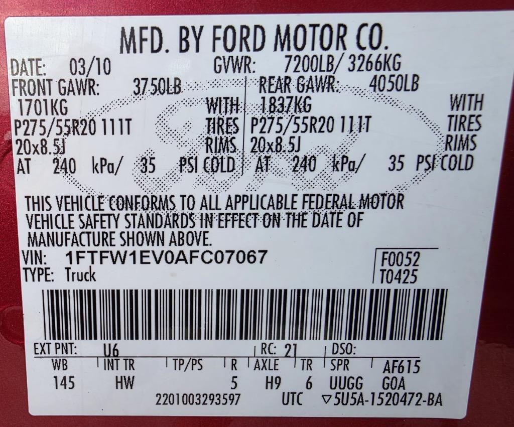 2010 Ford F-150 - $11,995